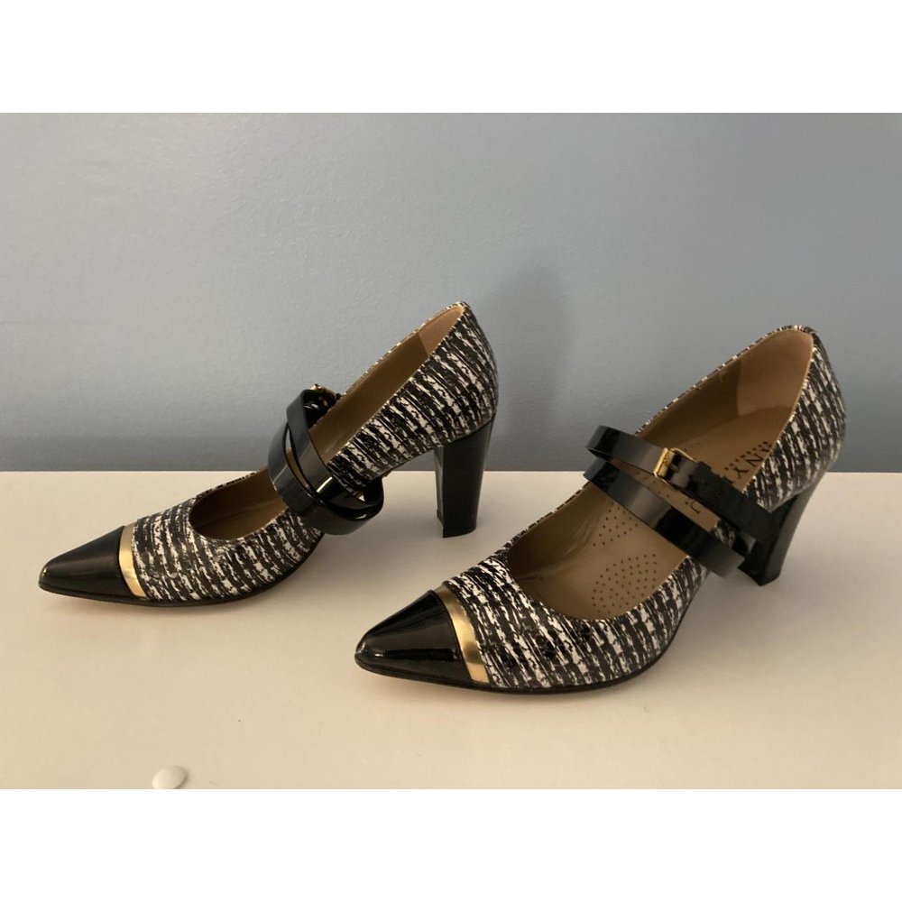 Anyi Lu Black & White Heel Size 37.5